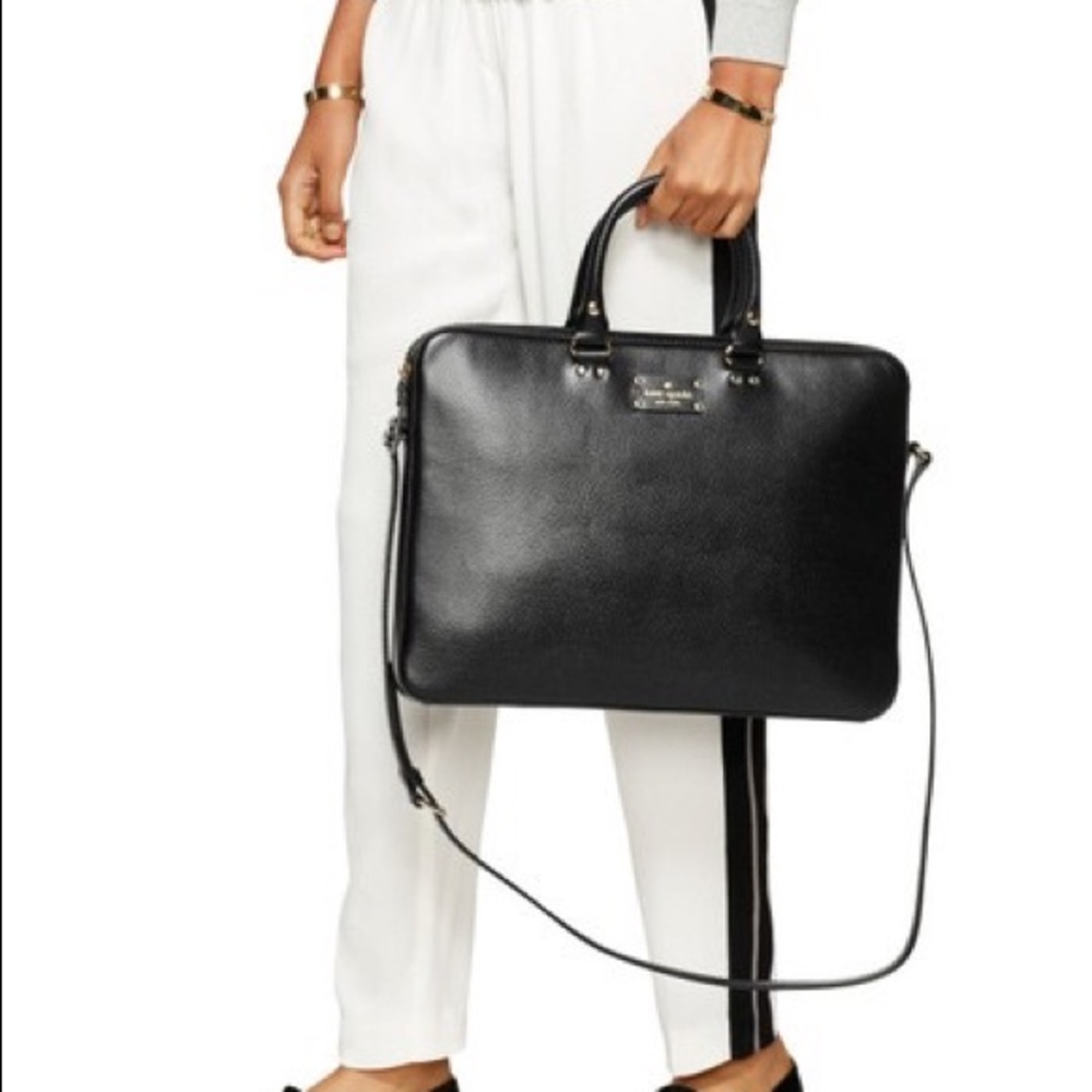 Navy Leather Kate Spade Wellesley Tanner Laptop